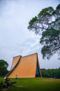 Iconic Luce Chapel on the campus of Tunghai University
