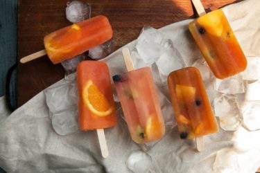 Ice treats: Popsicles containing orange slices