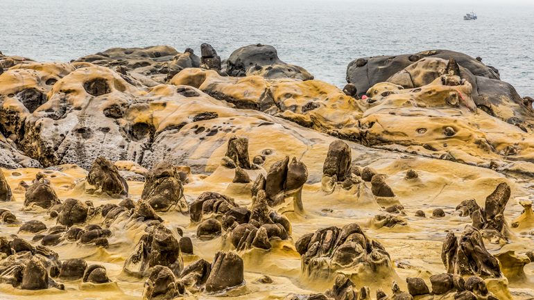 Mushroom rocks on Heping Island