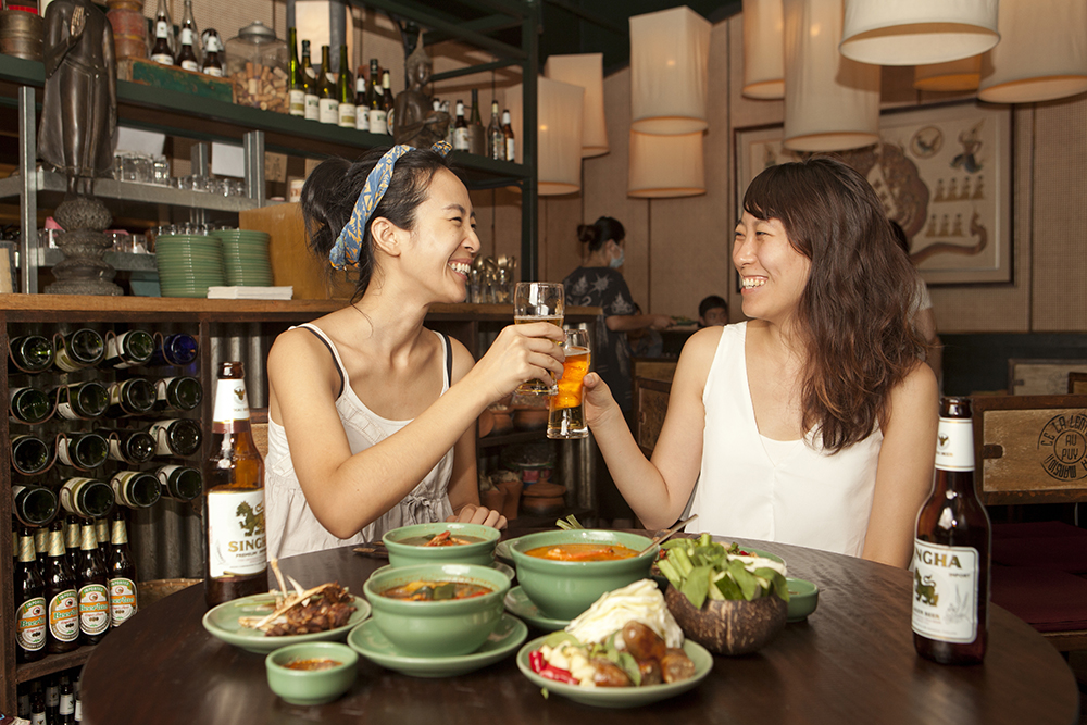 Food and drink at a Maji Maji pub