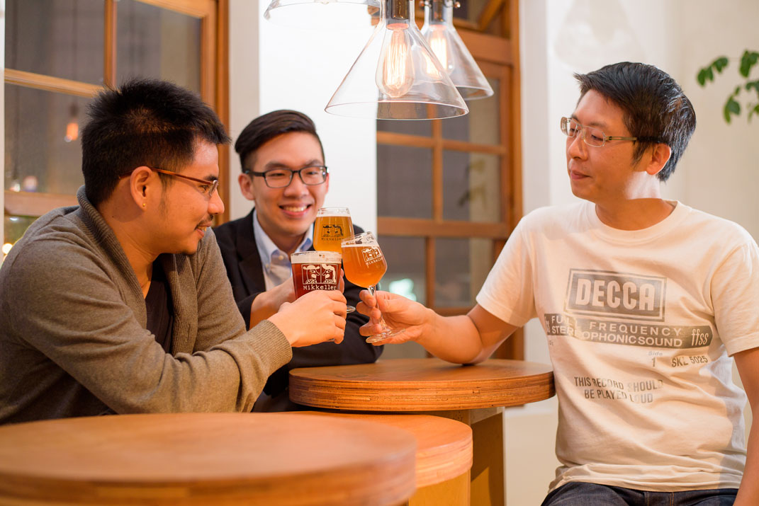 Taiwan Head Brewers Jay Duan, Ray Sung, and Leo Yeh