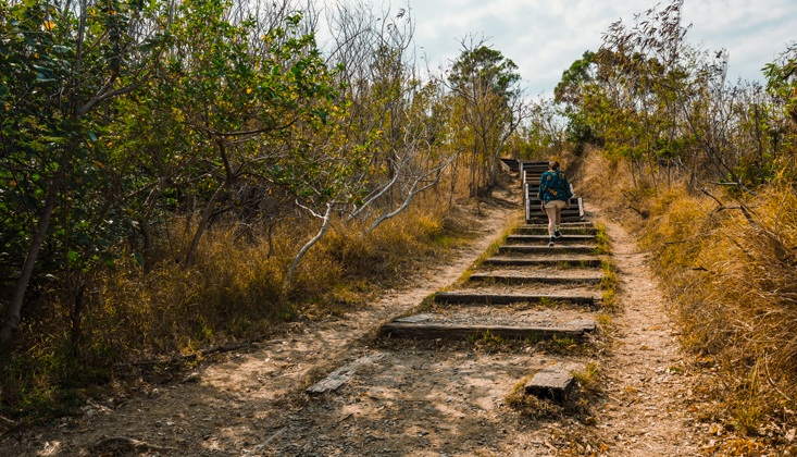 Hiking up Mt. Gui