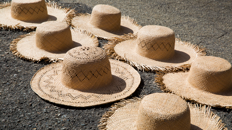 Woven hats made in Yuanli