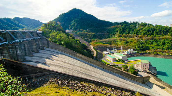 The dam of Shimen Reservoir