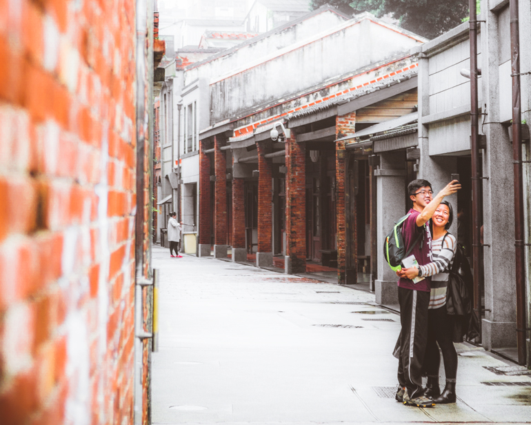 At Wanhua District's Bopiliao Historic Block