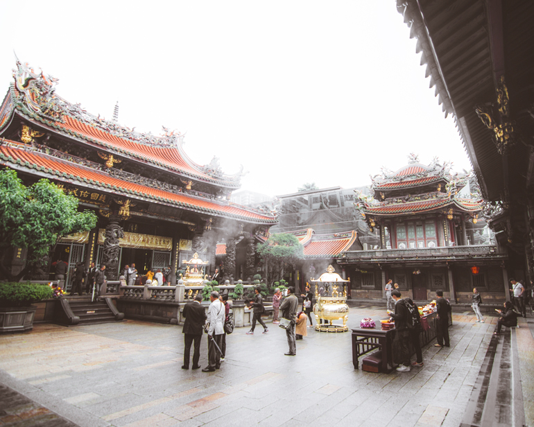 Inside the temple