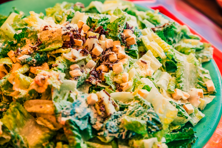 A plate of fresh salad