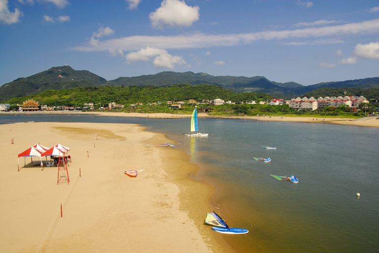 Fulong beach and Shuangxi River in the summer