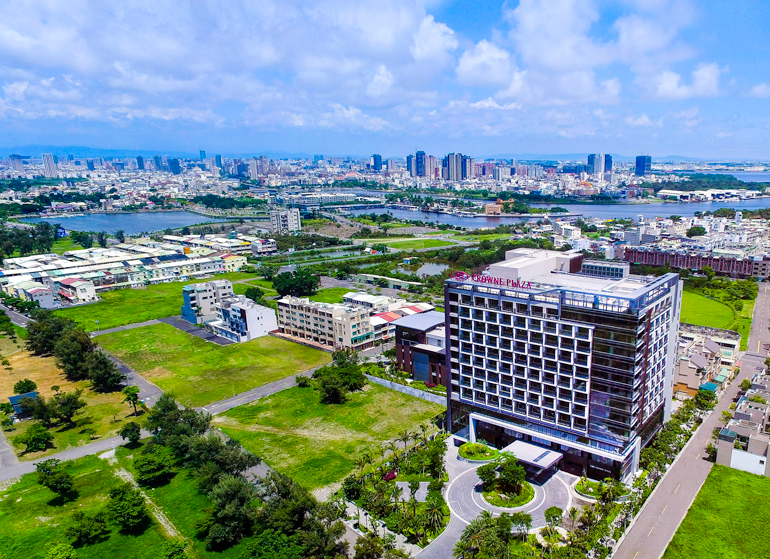 Central Tainan in the distance