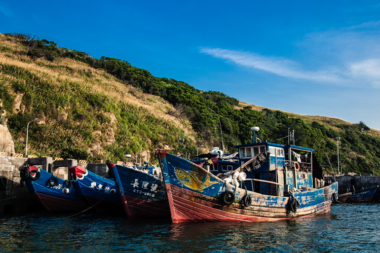 Fishing boats on Beigan Island