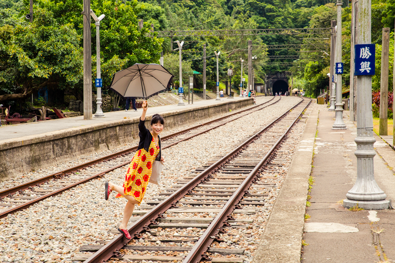 On the railway tracks at Shengxing