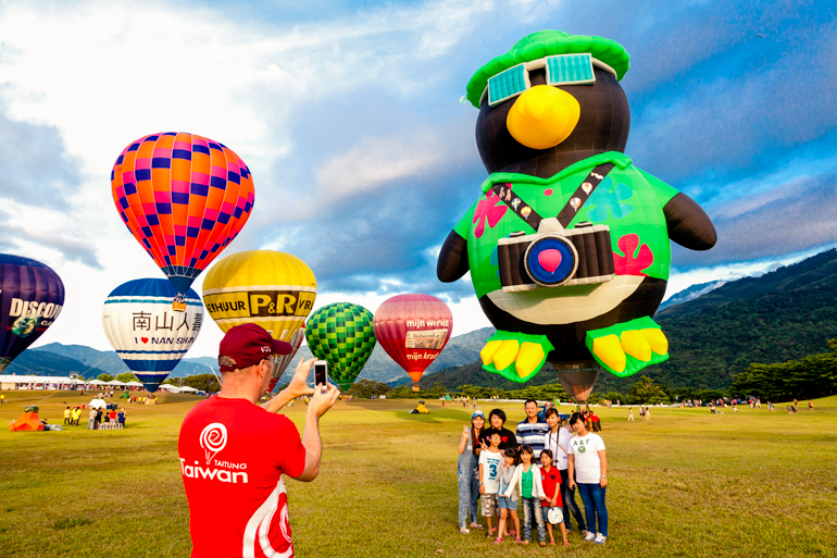 The Taitung balloon festival always features fun balloons