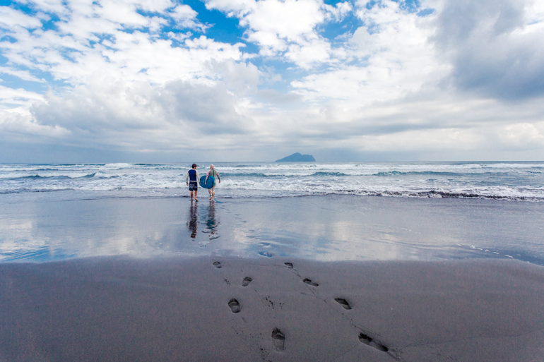 Facing the waves