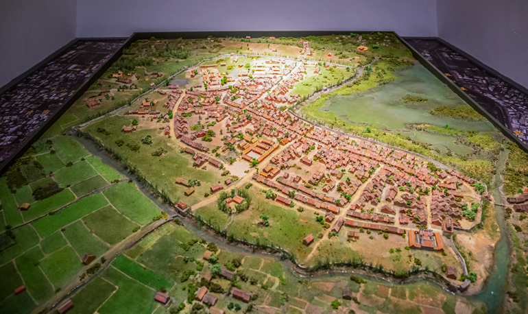 Miniature model of Fengshan town in the past