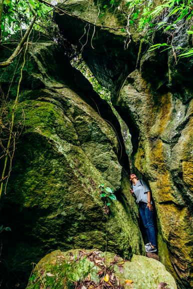 Inside a grotto