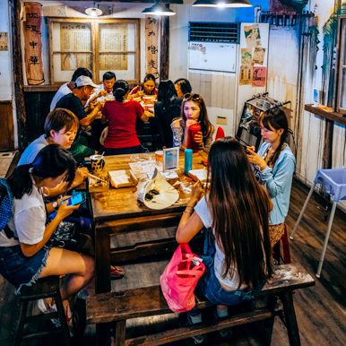 Inside the restaurant