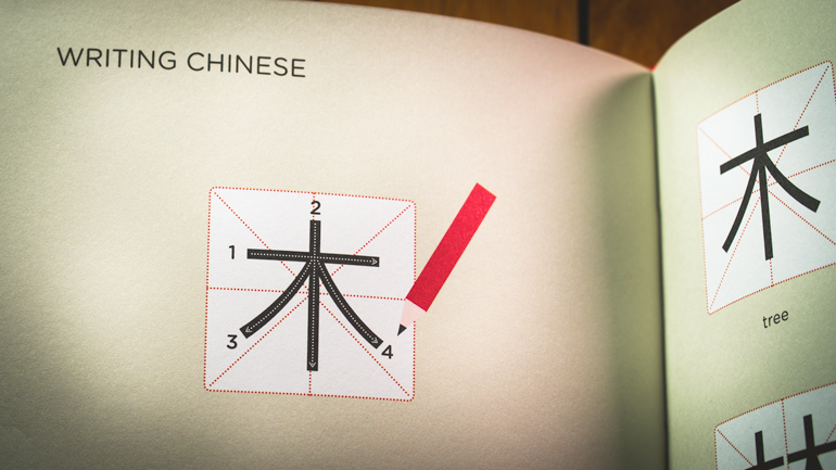 The strokes of a Chinese character are written in a specific order