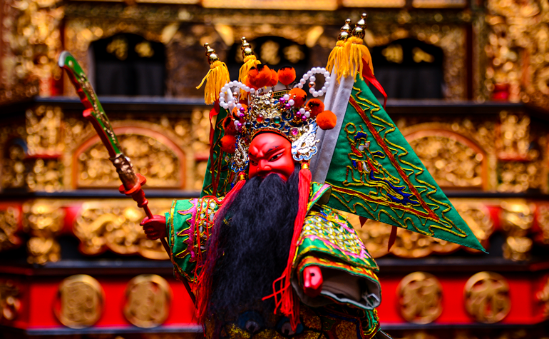 Typical Taiwan puppet theater hand puppet