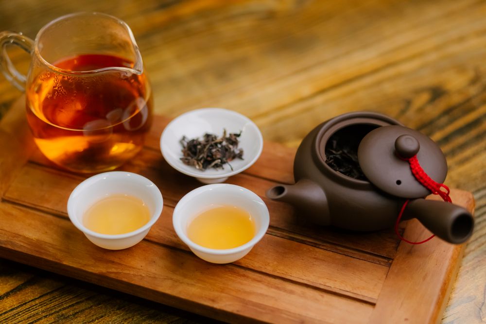 Tea set in a Jiufen teahouse